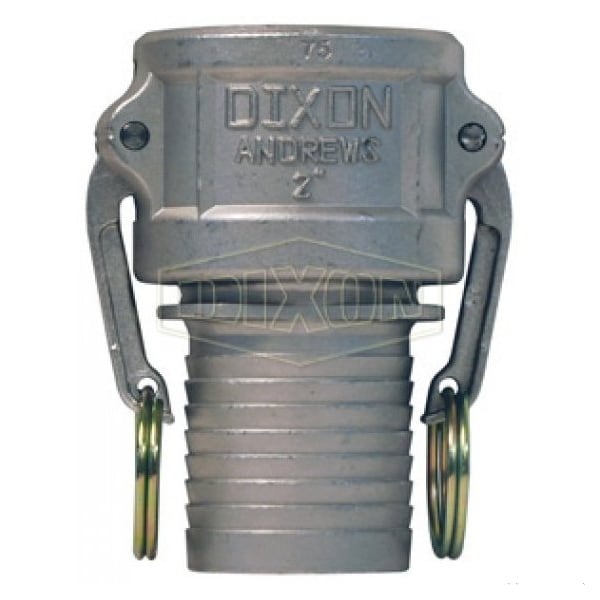 Type-C Cam and Groove Coupler, 2 in Nominal, Female Coupler x Hose Shank End Style, 316 SS, Domestic